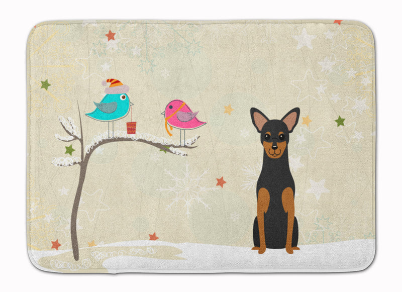 Christmas Presents between Friends Manchester Terrier Machine Washable Memory Foam Mat BB2500RUG