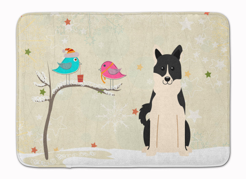 Christmas Presents between Friends Russo-European Laika Spitz Machine Washable Memory Foam Mat BB2501RUG