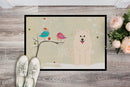 Christmas Presents between Friends Samoyed Doormat Indoor Outdoor 24H X 36W Front Door Mat Rugs for Entryway, Non Slip Washable Low Pile,