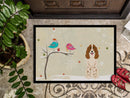 Christmas Presents between Friends Russian Spaniel Doormat Indoor Outdoor 24H X 36W Front Door Mat Rugs for Entryway, Non Slip Washable Low Pile,