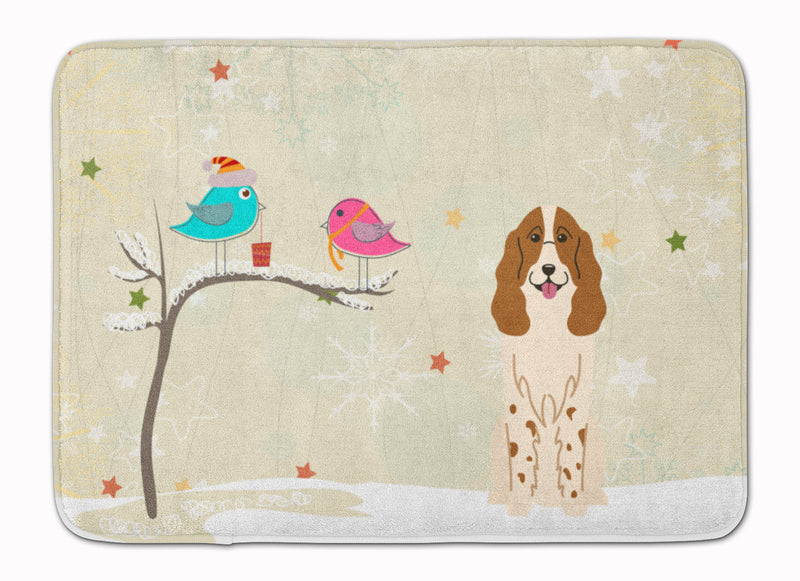 Christmas Presents between Friends Russian Spaniel Machine Washable Memory Foam Mat BB2503RUG