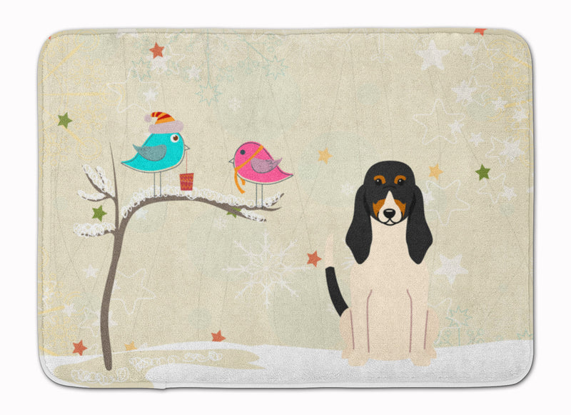 Christmas Presents between Friends Swiss Hound Machine Washable Memory Foam Mat BB2516RUG