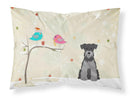 Christmas Presents between Friends Schnauzer - Black and Silver Standard Pillowcase Lightweight Super Soft Easy Care Decorative Artwork Pillowcase, Standard