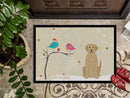 Christmas Presents between Friends Labrador Retriever - Yellow Doormat Indoor Outdoor 24H X 36W Front Door Mat Rugs for Entryway, Non Slip Washable Low Pile,