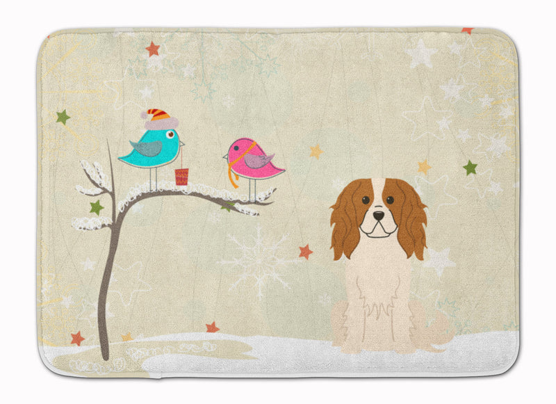 Christmas Presents between Friends Cavalier Spaniel Machine Washable Memory Foam Mat BB2530RUG