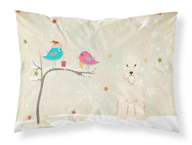 Christmas Presents between Friends Soft Coated Wheaten Terrier Fabric Standard Pillowcase BB2533PILLOWCASE