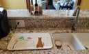 Christmas Presents between Friends Irish Terrier Dish Drying Mat Absorbent Dish Drying Mat Pad for Kitchen Counter Dish Drainer Mat for Countertop, 14 x 21", Multicolor