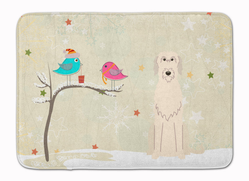 Christmas Presents between Friends Irish Wolfhound Machine Washable Memory Foam Mat BB2537RUG