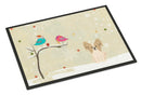 Christmas Presents between Friends Papillon - Sable and White Doormat Indoor Outdoor 18H X 27W Front Door Mat Rugs for Entryway, Non Slip Washable