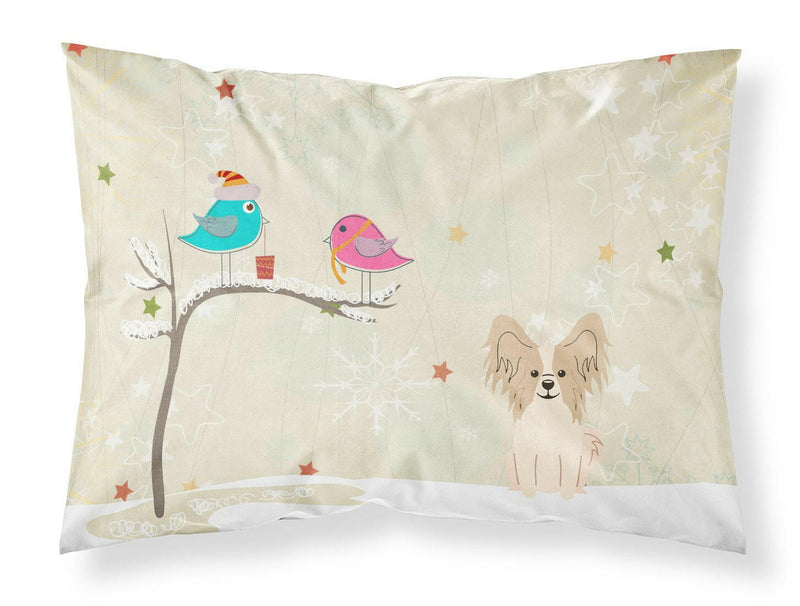 Christmas Presents between Friends Papillon Sable White Fabric Standard Pillowcase BB2549PILLOWCASE