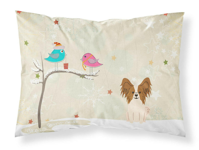 Christmas Presents between Friends Papillon Red White Fabric Standard Pillowcase BB2550PILLOWCASE