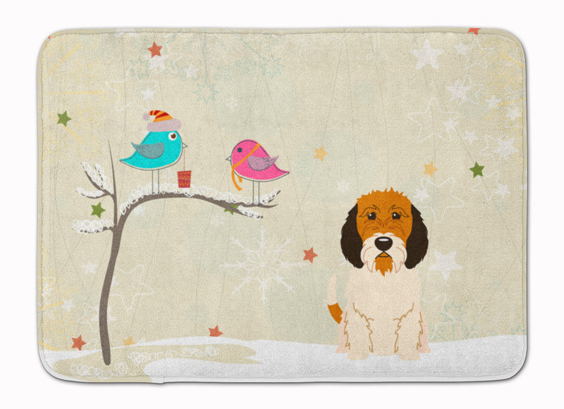 Christmas Presents between Friends Petit Basset Griffon Veenden Machine Washable Memory Foam Mat BB2551RUG