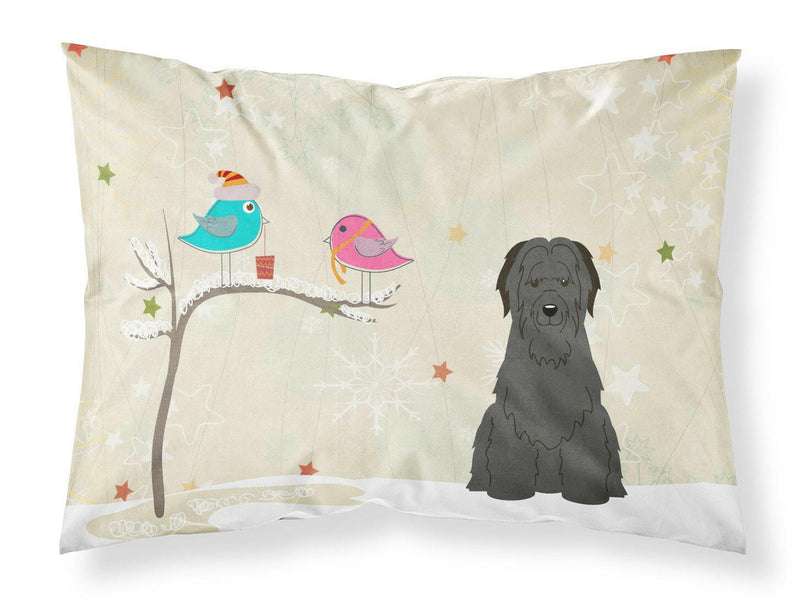 Christmas Presents between Friends Briard Black Fabric Standard Pillowcase BB2553PILLOWCASE