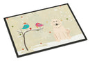 Christmas Presents between Friends Great Pyrenees Doormat Indoor Outdoor 18H X 27W Front Door Mat Rugs for Entryway, Non Slip Washable