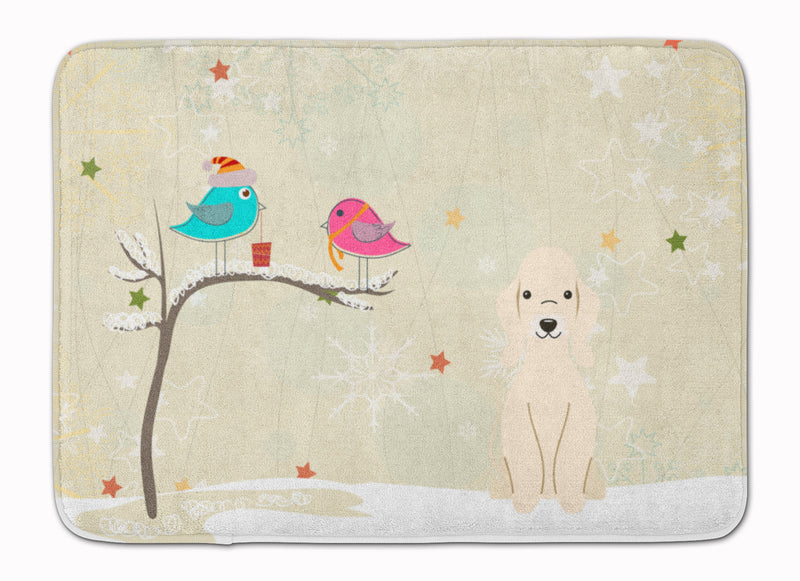 Christmas Presents between Friends Bedlington Terrier Sandy Machine Washable Memory Foam Mat BB2563RUG