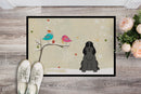 Christmas Presents between Friends Cocker Spaniel - Black Doormat Indoor Outdoor 24H X 36W Front Door Mat Rugs for Entryway, Non Slip Washable Low Pile,