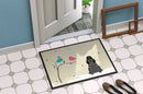 Christmas Presents between Friends Cocker Spaniel - Black Doormat Indoor Outdoor 24H X 36W Front Door Mat Rugs for Entryway, Non Slip Washable Low Pile,