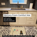 Christmas Presents between Friends Cocker Spaniel - Black and Tan Memory Foam Kitchen Mat Machine Washable Anti-Fatigue Cushion Comfort Bath or Kitchen Rug