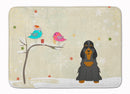 Christmas Presents between Friends Cocker Spaniel - Black and Tan Memory Foam Kitchen Mat Machine Washable Anti-Fatigue Cushion Comfort Bath or Kitchen Rug