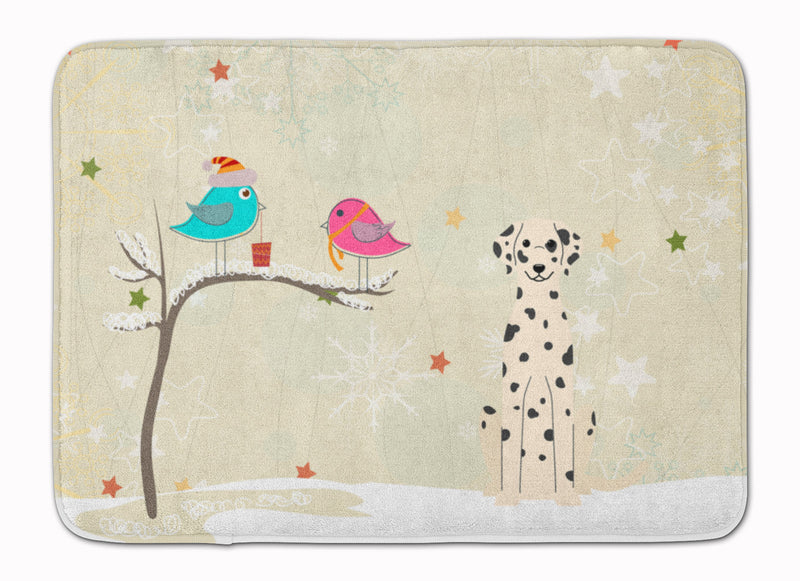 Christmas Presents between Friends Dalmatian Machine Washable Memory Foam Mat BB2569RUG