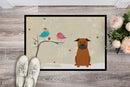 Christmas Presents between Friends Chinese Chongqing Dog Doormat Indoor Outdoor 24H X 36W Front Door Mat Rugs for Entryway, Non Slip Washable Low Pile,