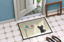 Christmas Presents between Friends Chinese Crested - Black Doormat Indoor Outdoor 24H X 36W Front Door Mat Rugs for Entryway, Non Slip Washable Low Pile,
