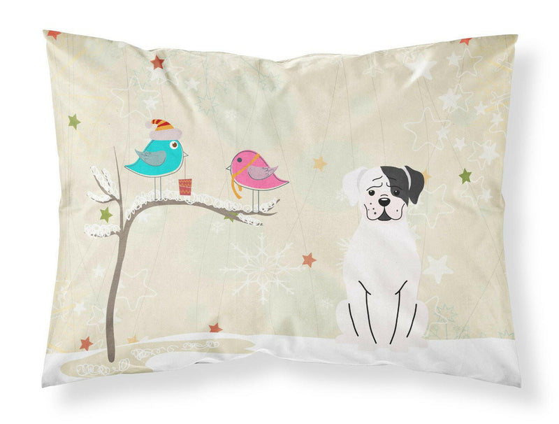 Christmas Presents between Friends White Boxer Cooper Fabric Standard Pillowcase BB2586PILLOWCASE