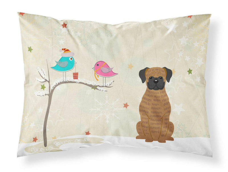 Christmas Presents between Friends Brindle Boxer Fabric Standard Pillowcase BB2589PILLOWCASE