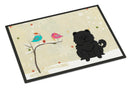 Christmas Presents between Friends Chow Chow - Black Doormat Indoor Outdoor 18H X 27W Front Door Mat Rugs for Entryway, Non Slip Washable