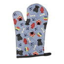 Dog House Collection Pug Black Oven Mitt Heat Resistant Thick Oven Mitt for Hot Pans and Oven, Kitchen Mitt Protect Hands, Cooking Baking Glove