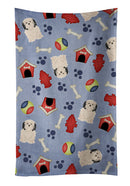 Dog House Collection Lowchen Kitchen Towel Velour Plush Front and Cotton Loop Back Machine Washable