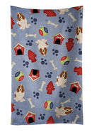 Dog House Collection Basset Hound Kitchen Towel Velour Plush Front and Cotton Loop Back Machine Washable
