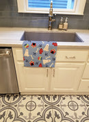 Dog House Collection South Russian Sheepdog Kitchen Towel Velour Plush Front and Cotton Loop Back Machine Washable