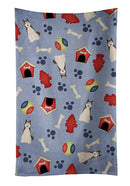 Dog House Collection West Siberian Laika Spitz Kitchen Towel Velour Plush Front and Cotton Loop Back Machine Washable