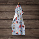 Dog House Collection Manchester Terrier Kitchen Towel Velour Plush Front and Cotton Loop Back Machine Washable