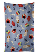 Dog House Collection Russian Spaniel Kitchen Towel Velour Plush Front and Cotton Loop Back Machine Washable