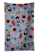 Dog House Collection Entlebucher Kitchen Towel Velour Plush Front and Cotton Loop Back Machine Washable