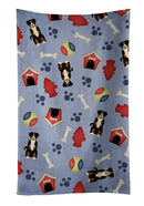 Dog House Collection Appenzeller Sennenhund Kitchen Towel Velour Plush Front and Cotton Loop Back Machine Washable