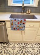 Dog House Collection Staffordshire Bull Terrier Brown Kitchen Towel Velour Plush Front and Cotton Loop Back Machine Washable