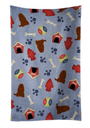 Dog House Collection Caucasian Shepherd Dog Kitchen Towel Velour Plush Front and Cotton Loop Back Machine Washable
