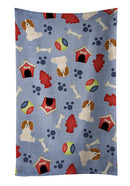 Dog House Collection Cavalier Spaniel Kitchen Towel Velour Plush Front and Cotton Loop Back Machine Washable