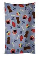 Dog House Collection Irish Water Spaniel Kitchen Towel Velour Plush Front and Cotton Loop Back Machine Washable