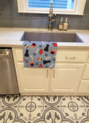 Dog House Collection Giant Schnauzer Kitchen Towel Velour Plush Front and Cotton Loop Back Machine Washable