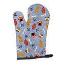 Dog House Collection Poodle Tan Oven Mitt Heat Resistant Thick Oven Mitt for Hot Pans and Oven, Kitchen Mitt Protect Hands, Cooking Baking Glove
