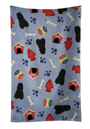 Dog House Collection Bouvier des Flandres Kitchen Towel Velour Plush Front and Cotton Loop Back Machine Washable