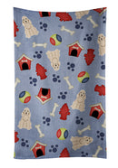 Dog House Collection Cocker Spaniel Buff Kitchen Towel Velour Plush Front and Cotton Loop Back Machine Washable
