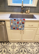 Dog House Collection Wire Fox Terrier Kitchen Towel Velour Plush Front and Cotton Loop Back Machine Washable