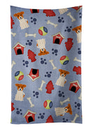 Dog House Collection Jack Russell Terrier Kitchen Towel Velour Plush Front and Cotton Loop Back Machine Washable
