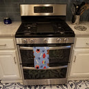 Dog House Collection Dachshund Red Brown Kitchen Towel Velour Plush Front and Cotton Loop Back Machine Washable