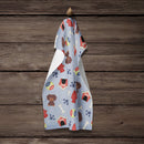 Dog House Collection Dachshund Chocolate Kitchen Towel Velour Plush Front and Cotton Loop Back Machine Washable